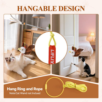 LIFLIX Flappy Bird Cat Toy, Interactive Flapping Chirping Cat Toys