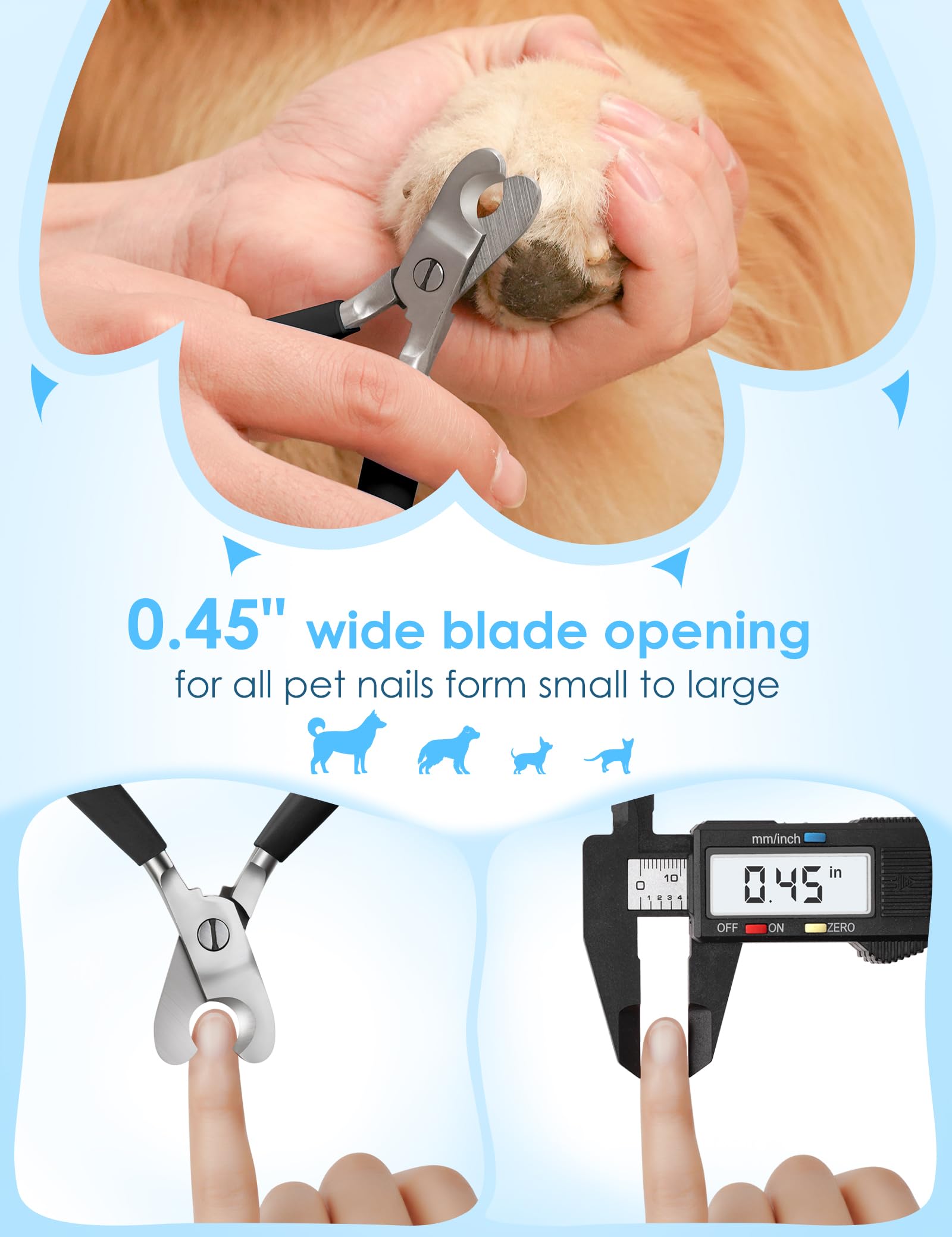Heavy Duty Dog Nail Clippers -【Cuts Thick Nails Like Trimmer