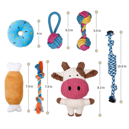 Toozey 7 Pack Small Dog Toys, Puppy Teething Toys, Durable Ropes Chew