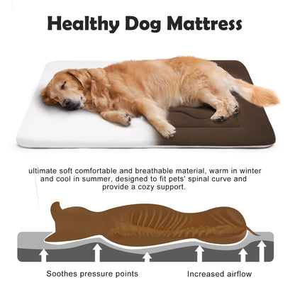 JoicyCo Large Dog Bed Soft Dog Crate Pad Mat, Non-Slip Bottom Crate