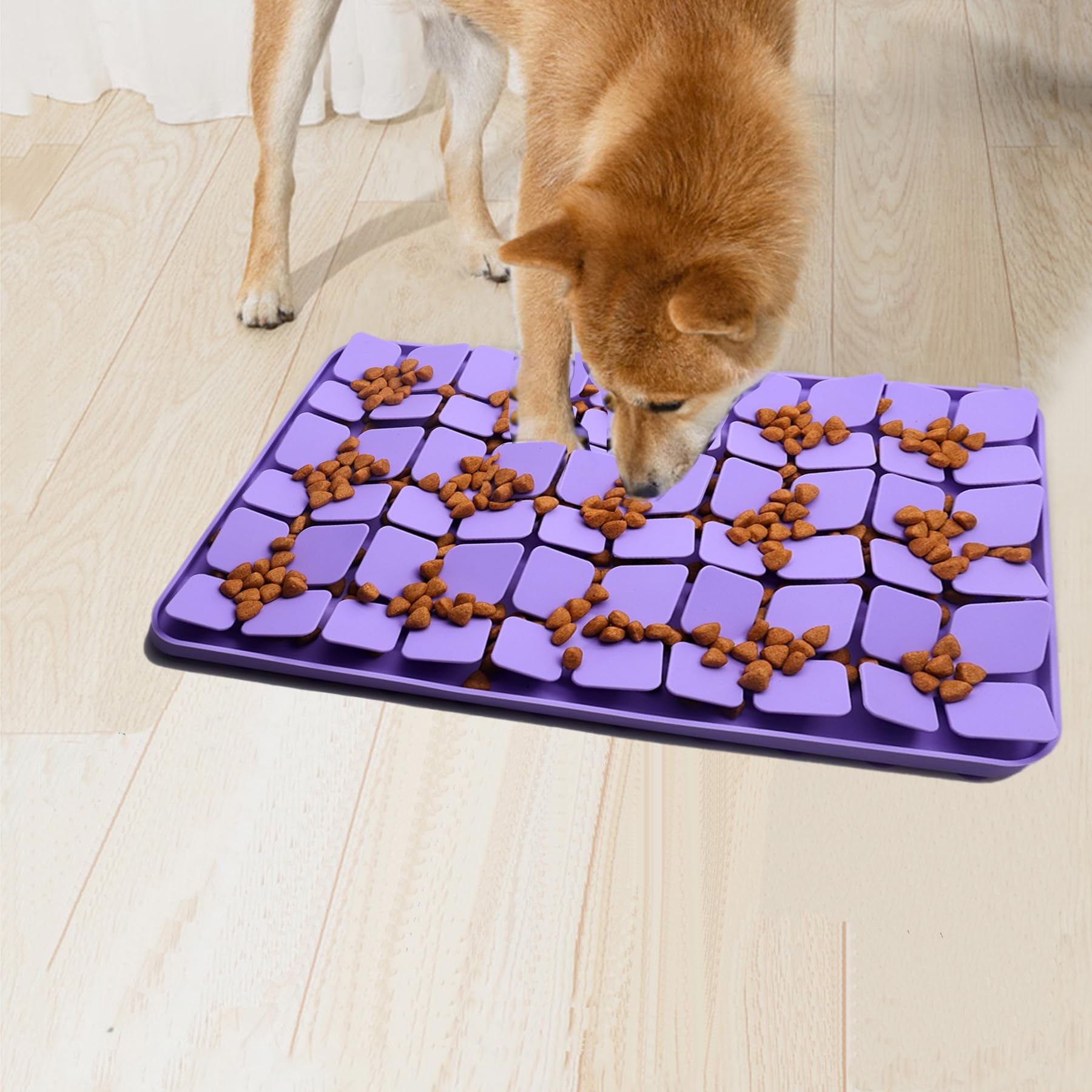 Femont Silicone Snuffle Mat for Small Medium Dogs,Slow Feeder Lick Mat