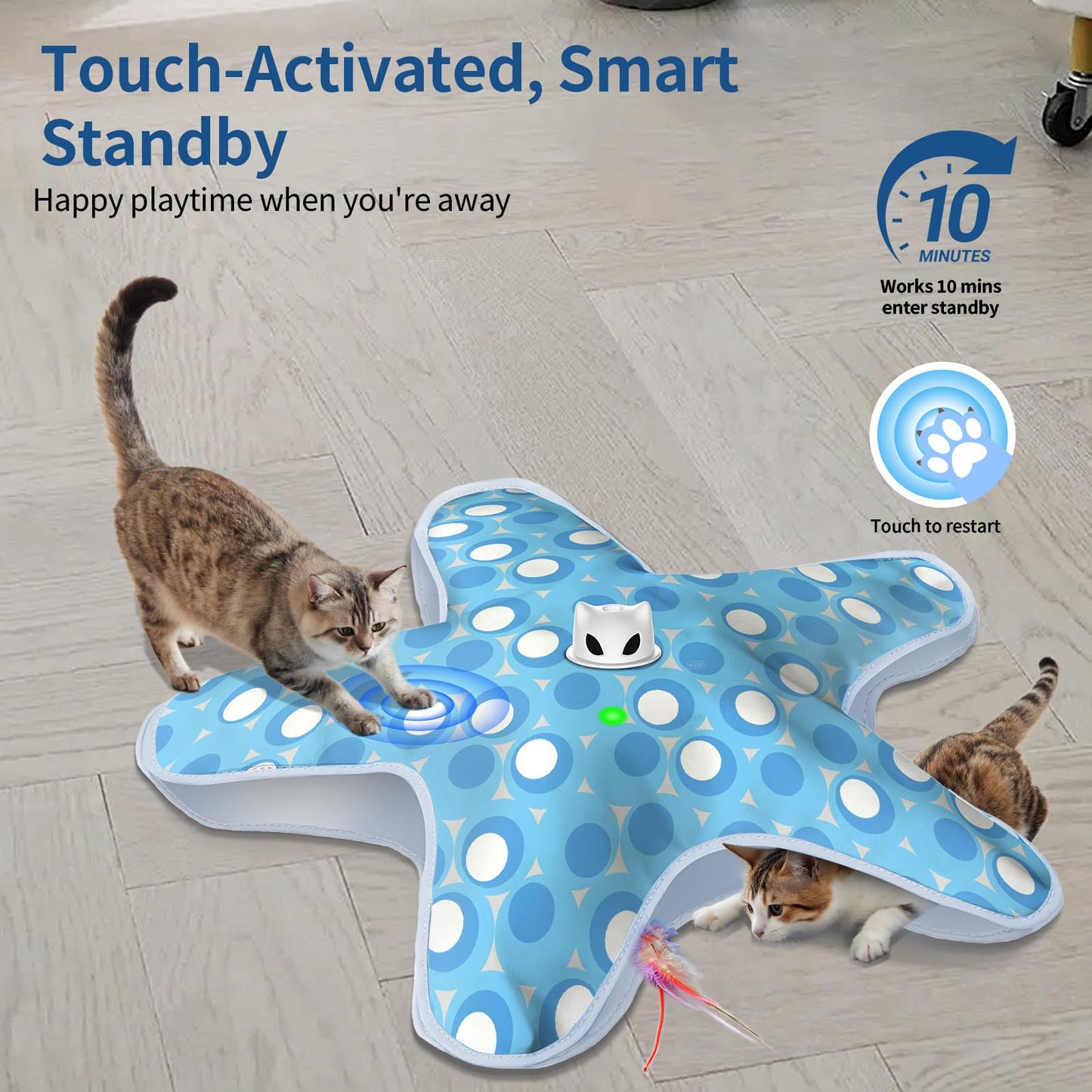 Rechargeable Interactive Cat Toys, Automatic Cat Toy for Indoor Toys