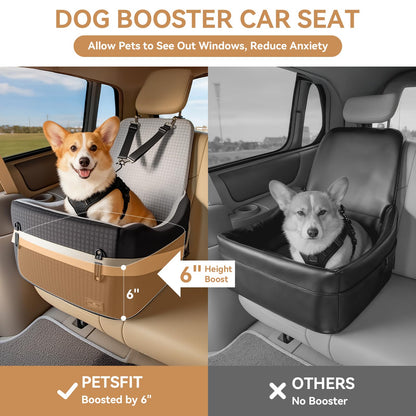 PETSFIT Dog Car Seat for Small/Medium Dogs Up to Patented Safety Seat