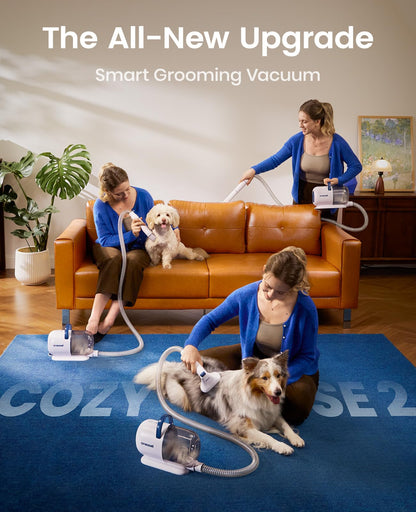oneisall Dog Grooming Vacuum, 15000Pa Pet Vacuum Kit Shedding Trimmer