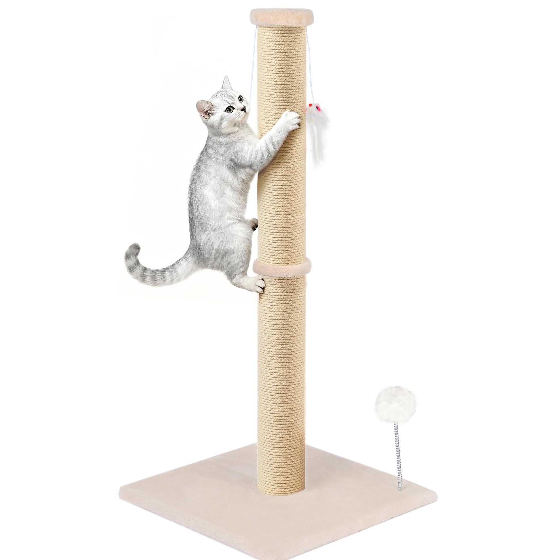Tall Cat Scratching Post Sisal Cat Scratcher for Indoor Tower