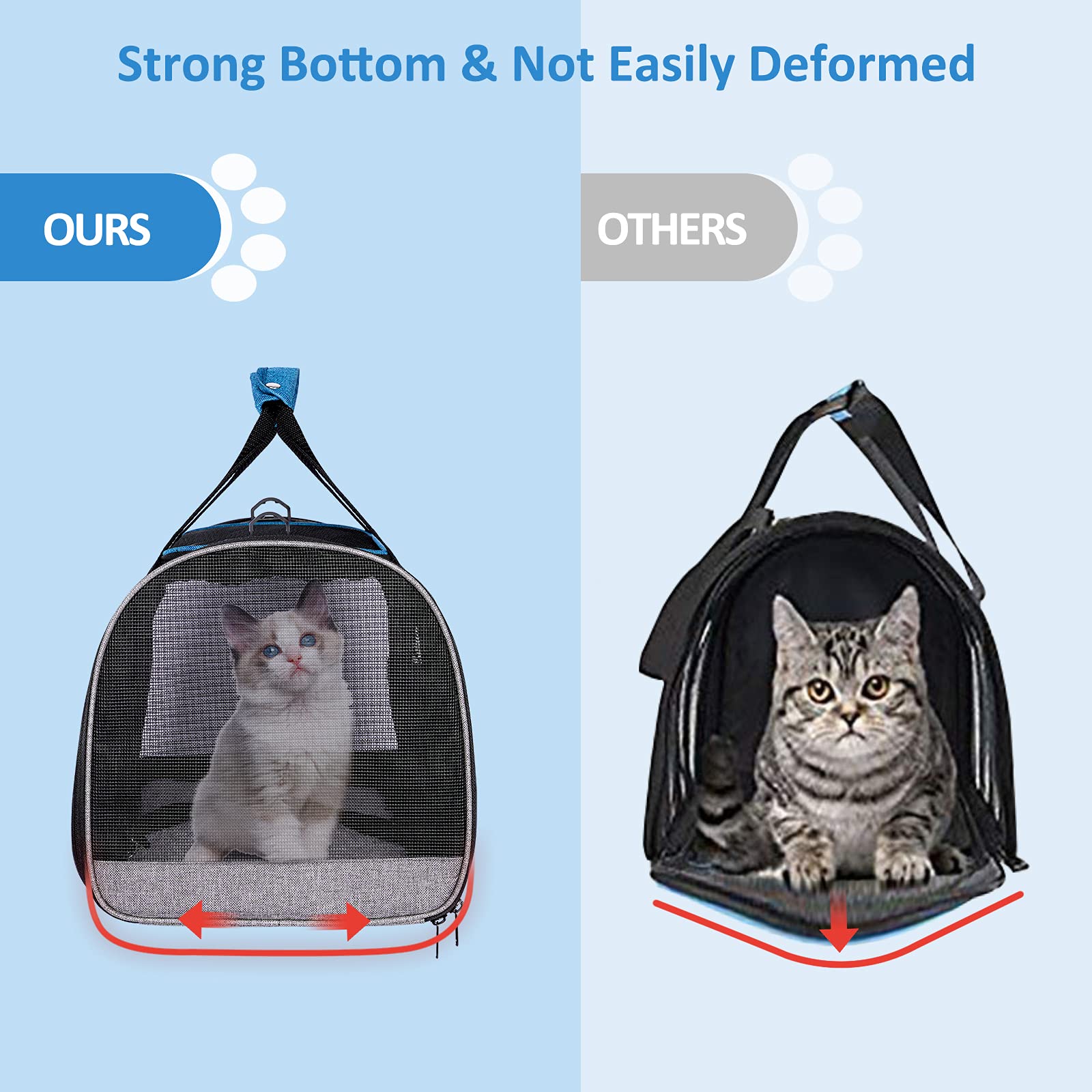 BurgeonNest Cat Carriers for Small Cats Under 15, Medium Puppy Bag