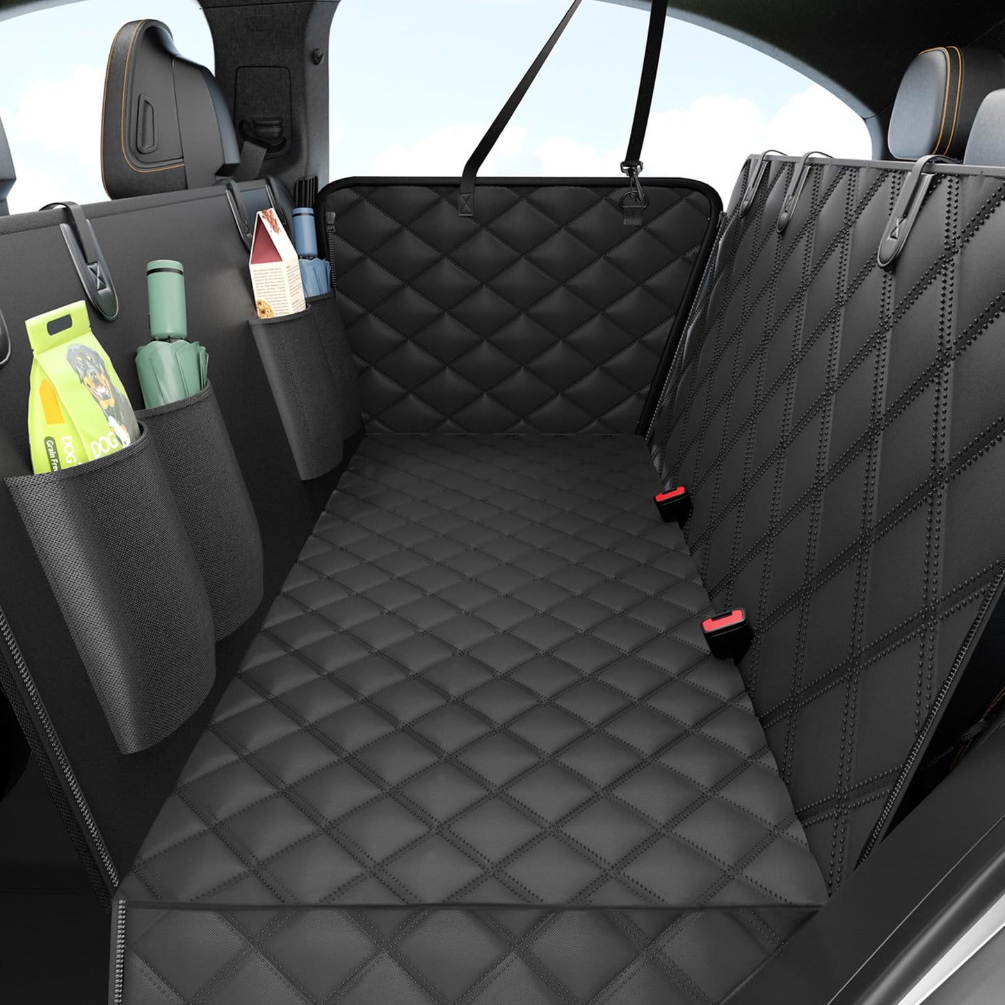 Elouta Dog Car Seat Cover for Back Seat,100% Waterproof Scratch Seat