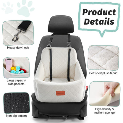 Lealchum Dog Car Seat for Medium Dogs Up to ,Easy to Install Seat