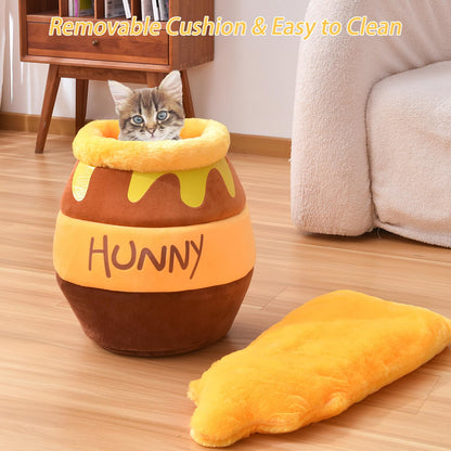 Honey Pot Cat Cave Bed, Soft and Thick Rebound Sponge Pet Nest Bed