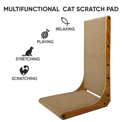 AGYM Cat Scratcher, L Shape Cat Scratching Pad for Indoor Pad