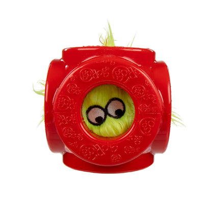 goDog Holiday Collection 2-in-1 Cage Ball Dog Toy with Furballz Plush