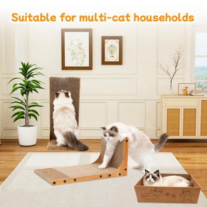 Goosheep Cat Scratching Post, 3-in1 Scratching Board for Indoor Pad