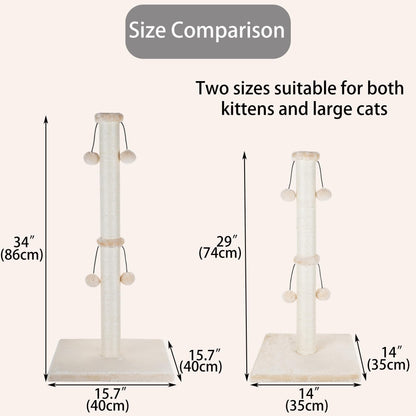 Dimaka 34'' Cat Scratching Post, Cat Scratching Post, Cat Scratcher