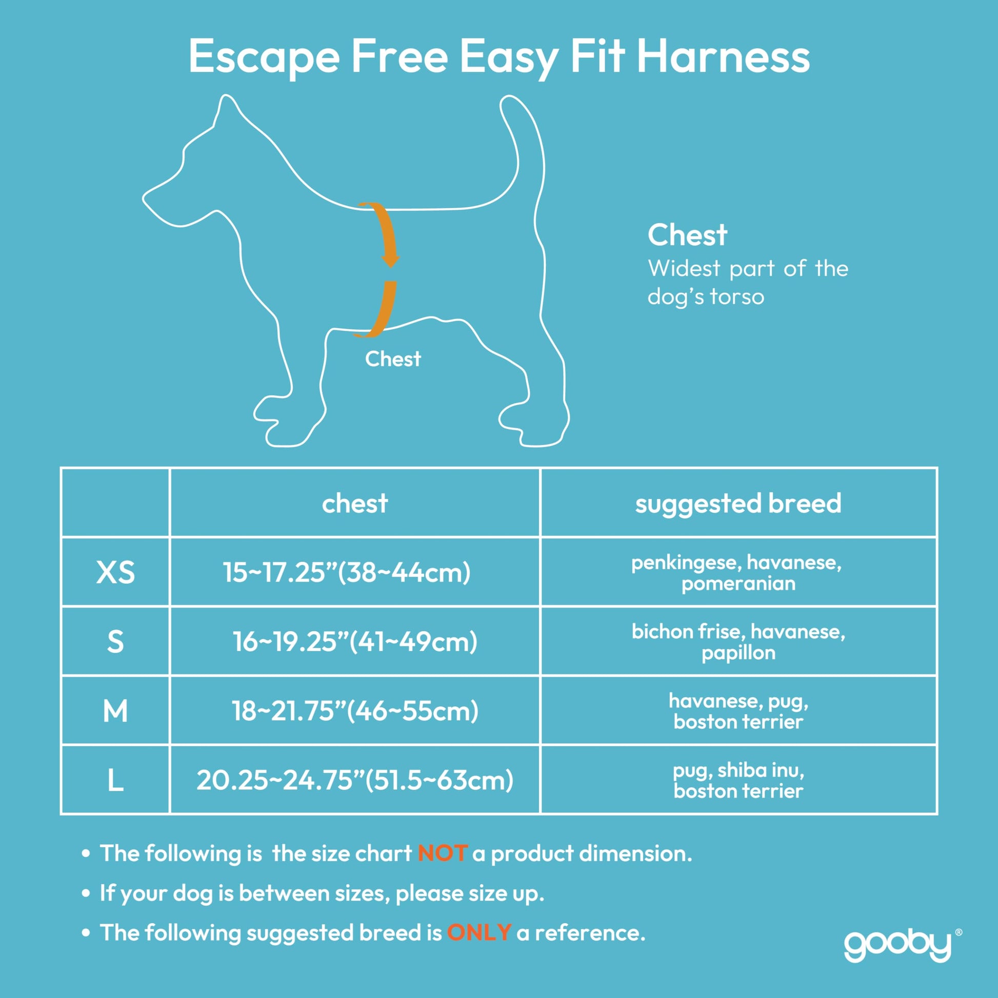 Gooby Escape Free Easy Fit Harness Small No Pull Step-in Harness