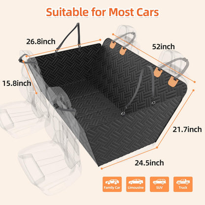 LEHNI Back Seat Extender for Dogs,Hard Bottom Car Seat Cover