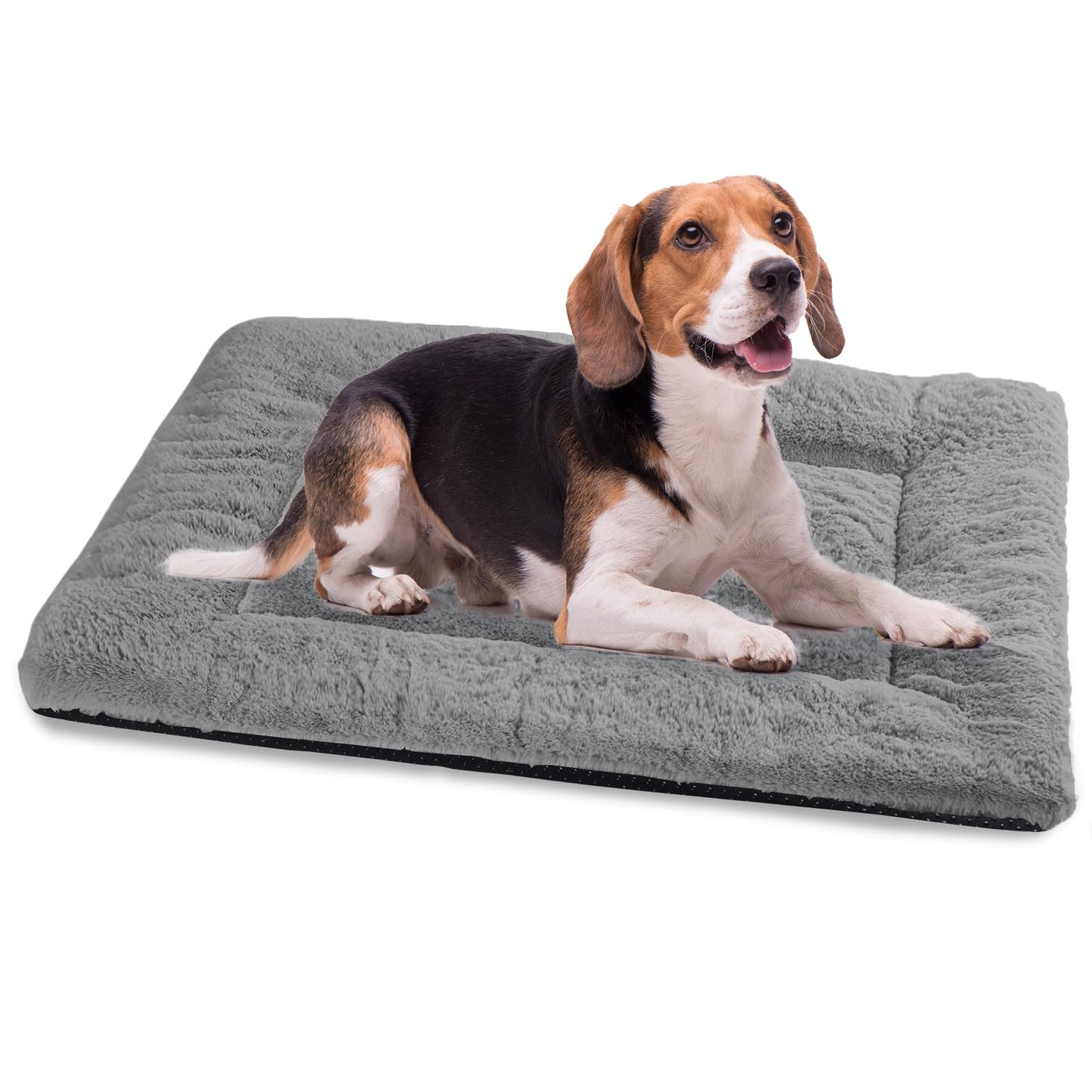 ZENGAOOU Dog Crate Pad Washable, Plush Anti-Slip Kennel Mat