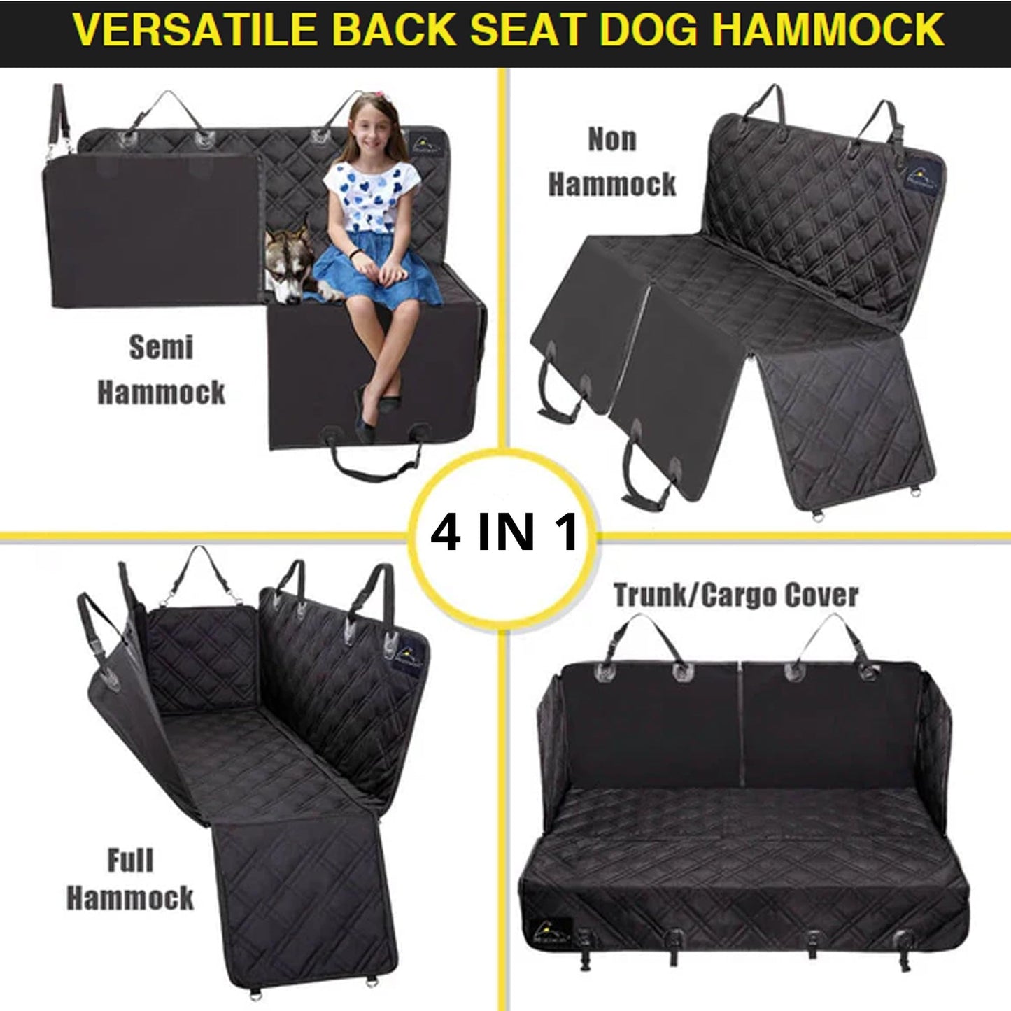 Meadowlark Dog Car Seat Cover, Heavy Duty Pet Seat Cover for Back Seat