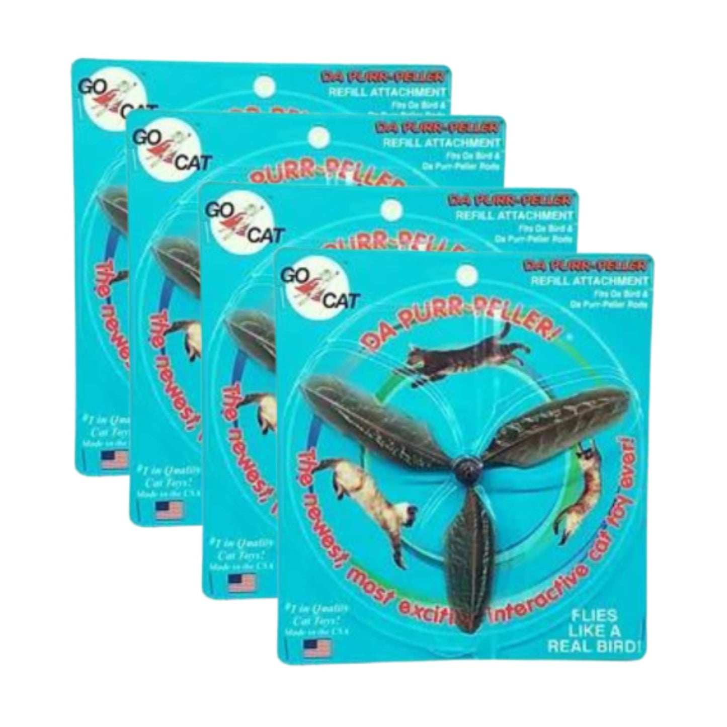 GoCat Da Purr-Peller Cat Toy Refill (4-Pack) Toy
