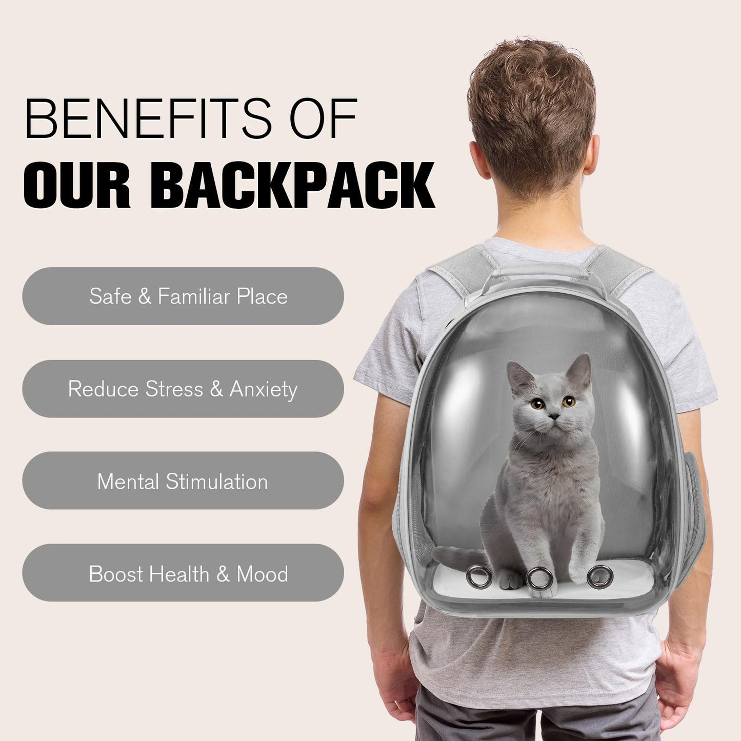 Cat Carrier Backpack, Pet Carrier Backpack Front Pack Bag