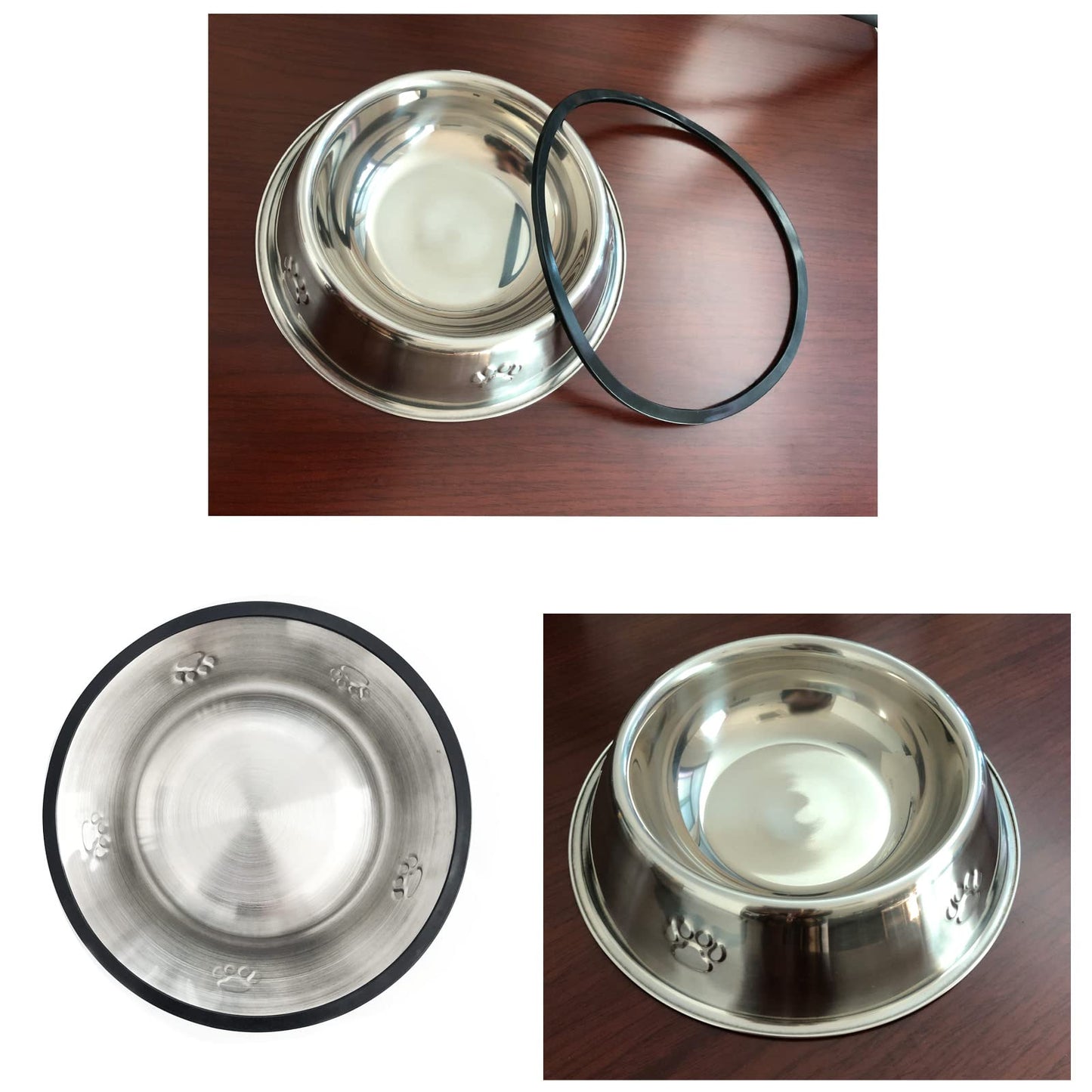 YUDANSI 2 Stainless Steel Dog Bowls, Dog Feeding Bowls Feeder