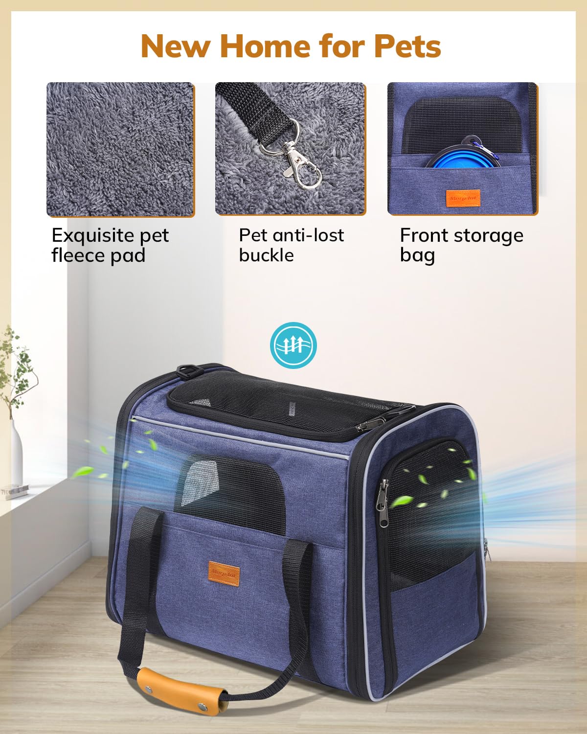 Morpilot Cat Carrier Soft Sided Cat Carrier Large for Big Carrier
