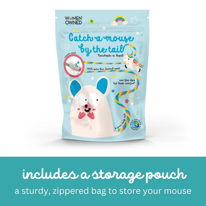 Catch a Mouse Wool Cat Toy 6-Foot Tail Indoor Cat Kittens. Pride Mouse