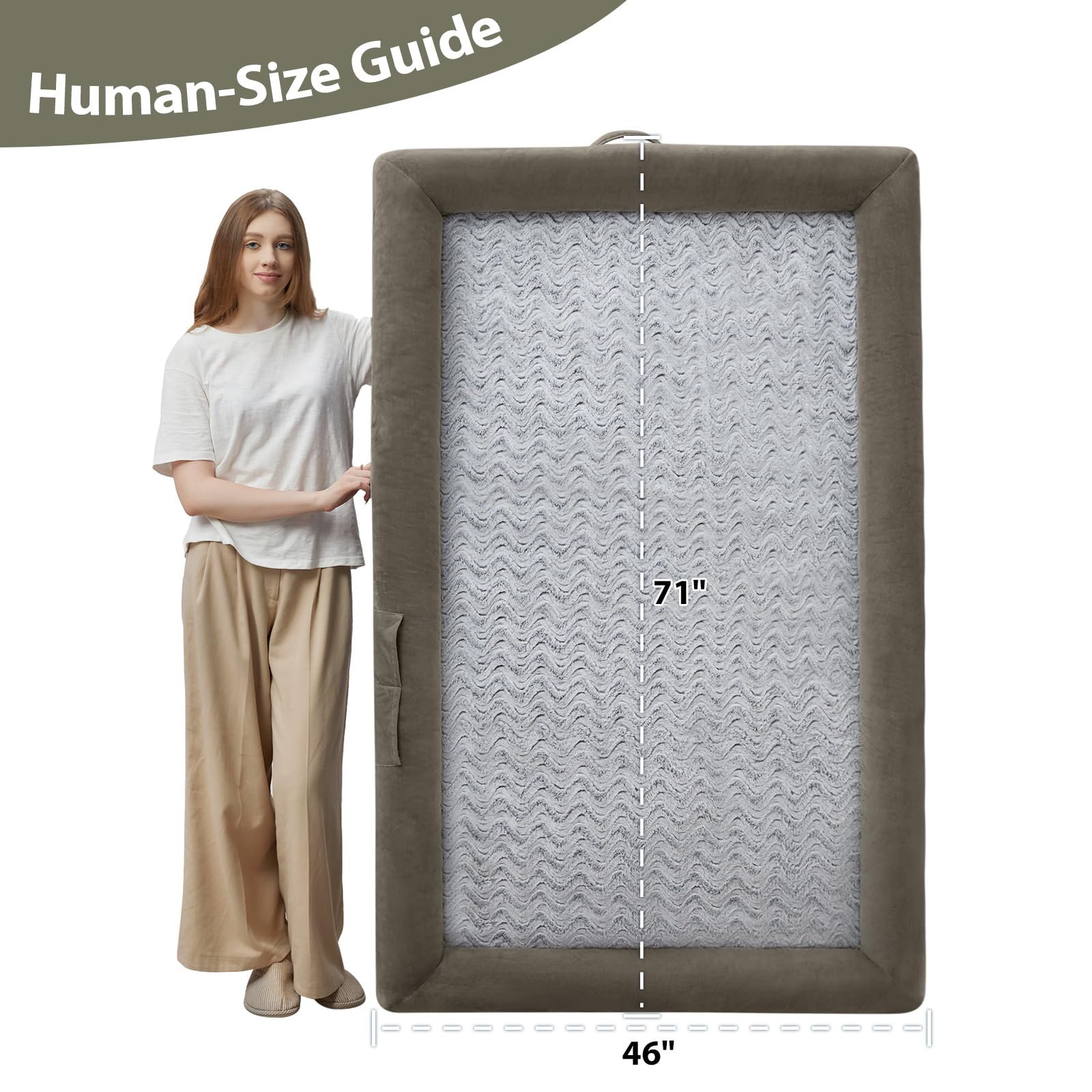 WNPETHOME Human Dog Bed for Adult, Washable Dog Couch with Bed