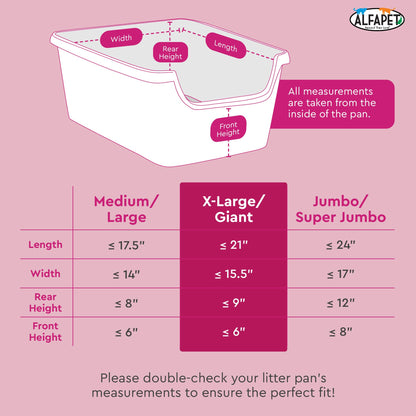 Alfapet Elastic Cat Litter Box Liners Extra Giant 30 Count Box