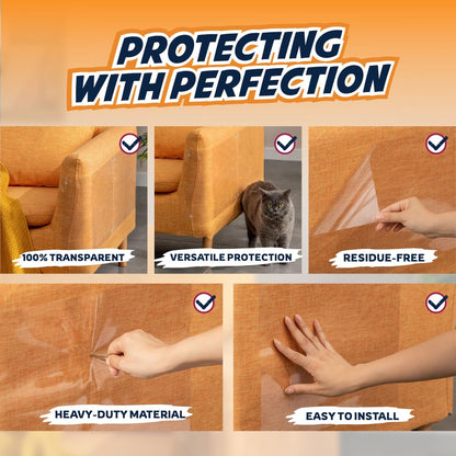 12 Pack Cat Scratch Furniture Protector Sheets Matte Finish Couch Sofa