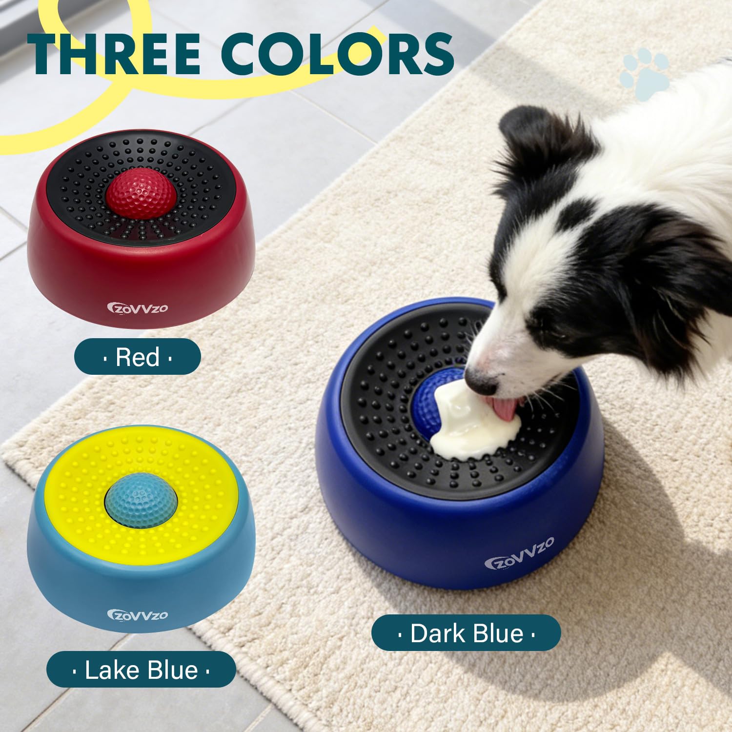 Rolling Ball Dog Lick Bowl, Slow Feeder Dog Bowls, Non-Slip Bowl