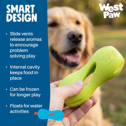 West Paw Qwizl Durable Zogoflex Dog Puzzle Toy for Mental Toy