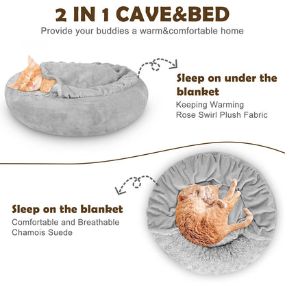 JOEJOY Dog Beds for Small Medium Dogs, Cozy Cuddler Luxury Puppy Bed