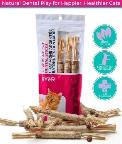 RYERCAT Silvervine Sticks for Cats Natural Cat Chew Toy for Toy