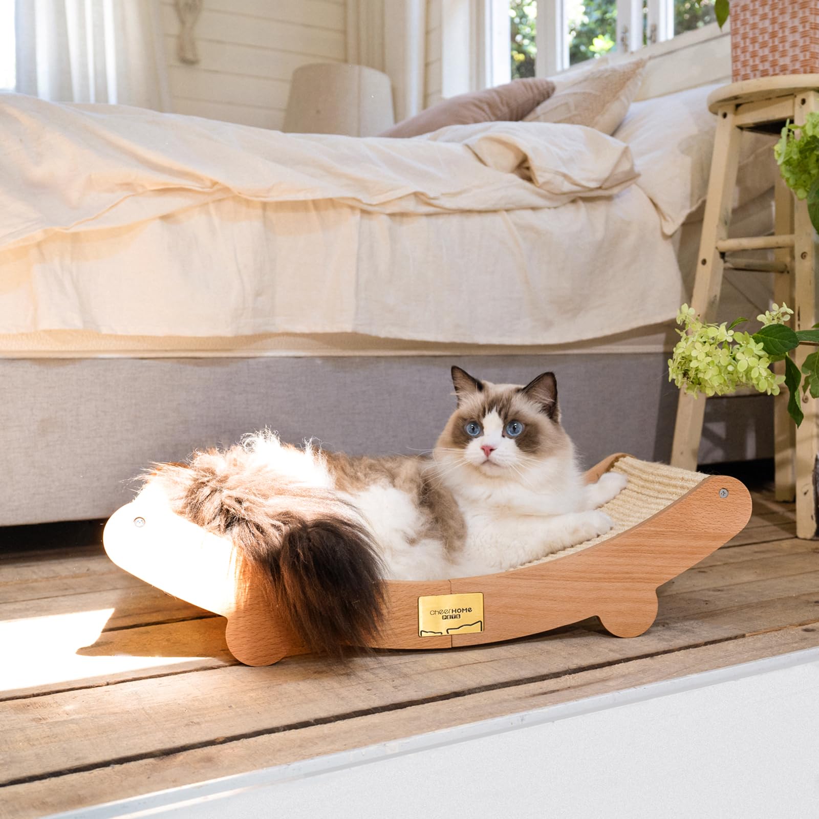 CHEERHOME PETS Sisal Cat Scratcher Bed for Indoor Cats Hammock Pad