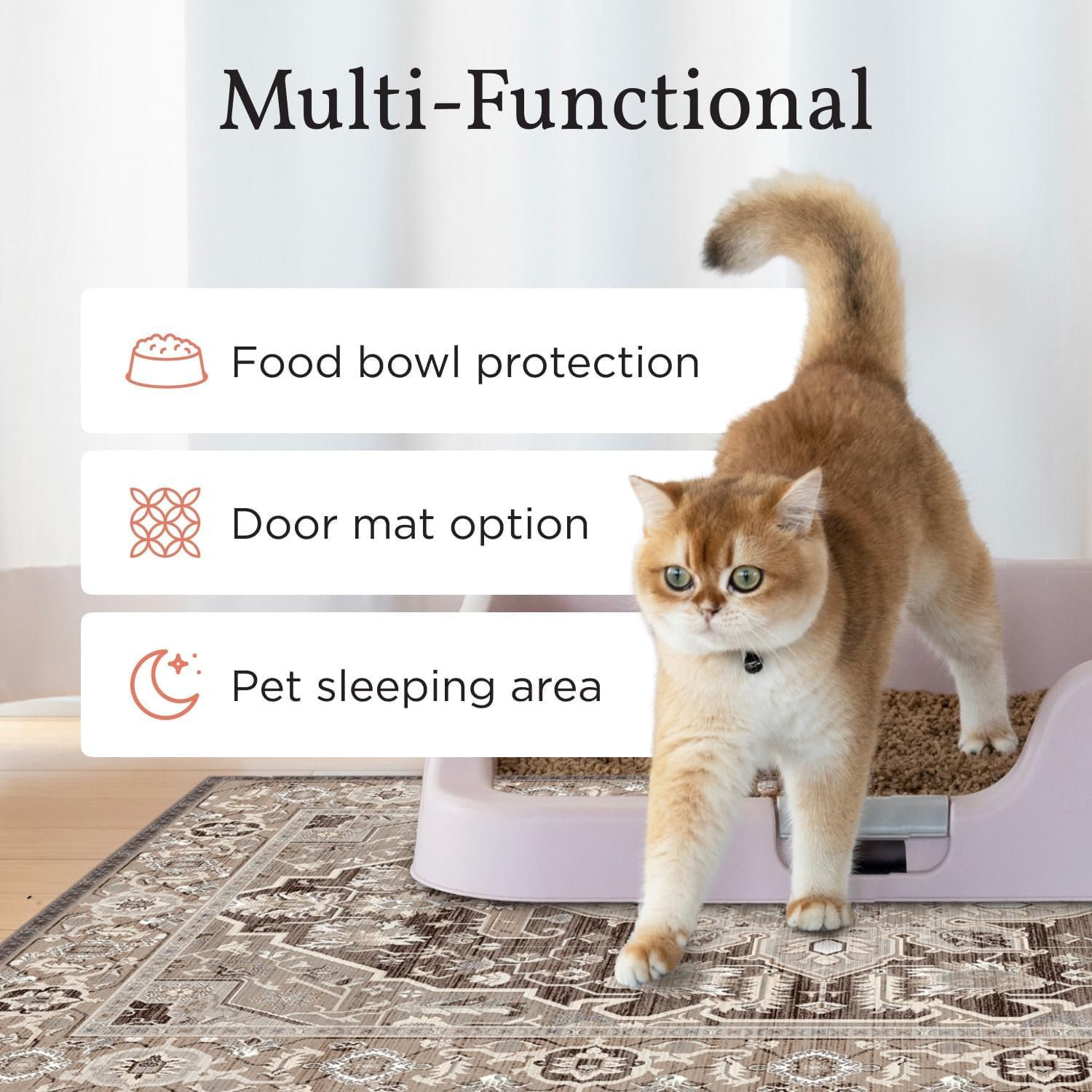 Lovewag Pets Washable Cat Litter Mat 2 PCs Keep Litter Off Mat
