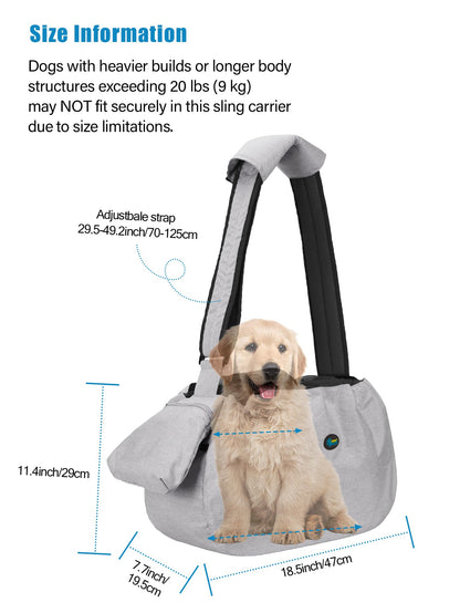 Ownpets Pet Sling Carrier, Fits 15 to Extra-Large Dog/Cat Sling Bag