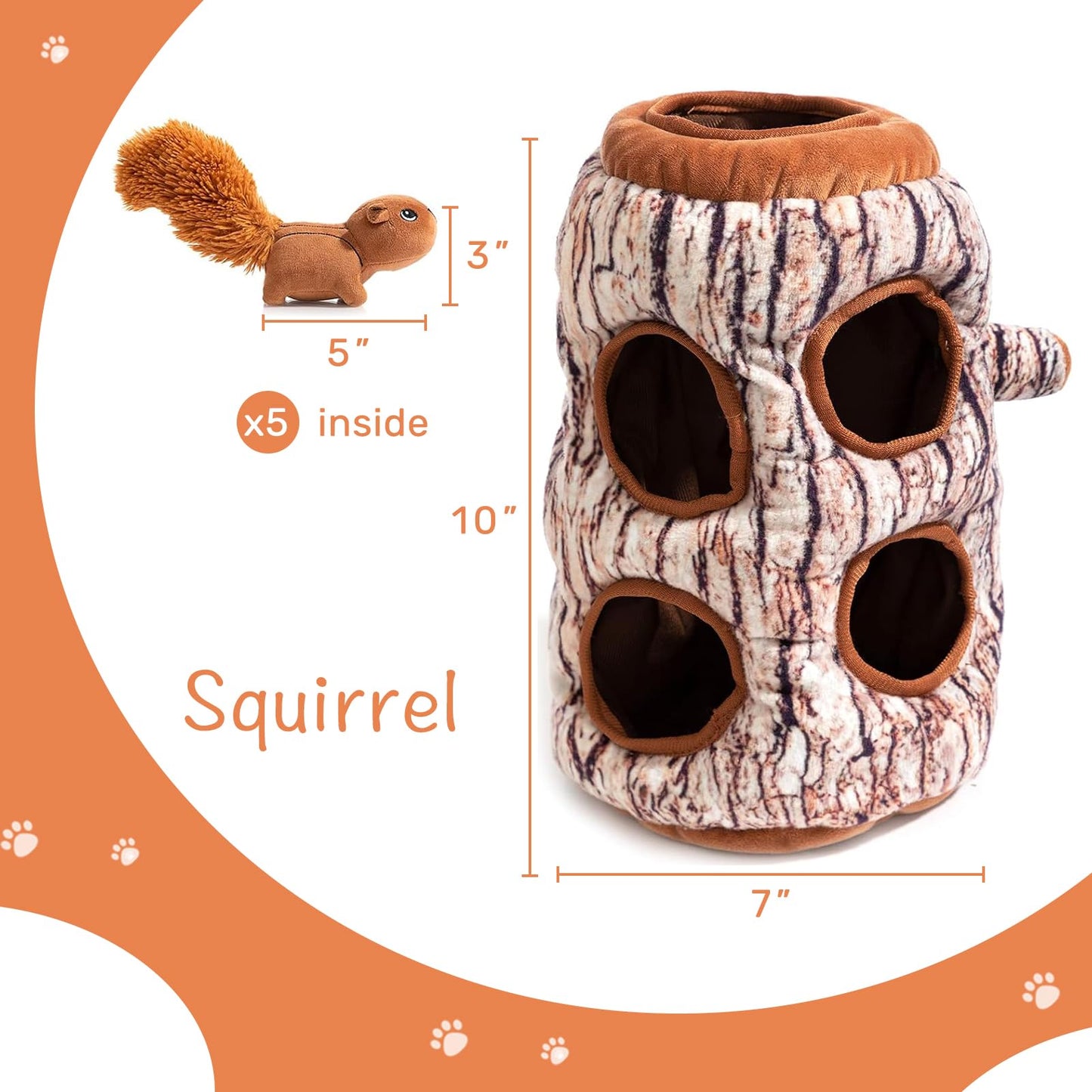 Hollypet Hide and Seek Squeaky Dog Toy, Designed Interactive Puzzle