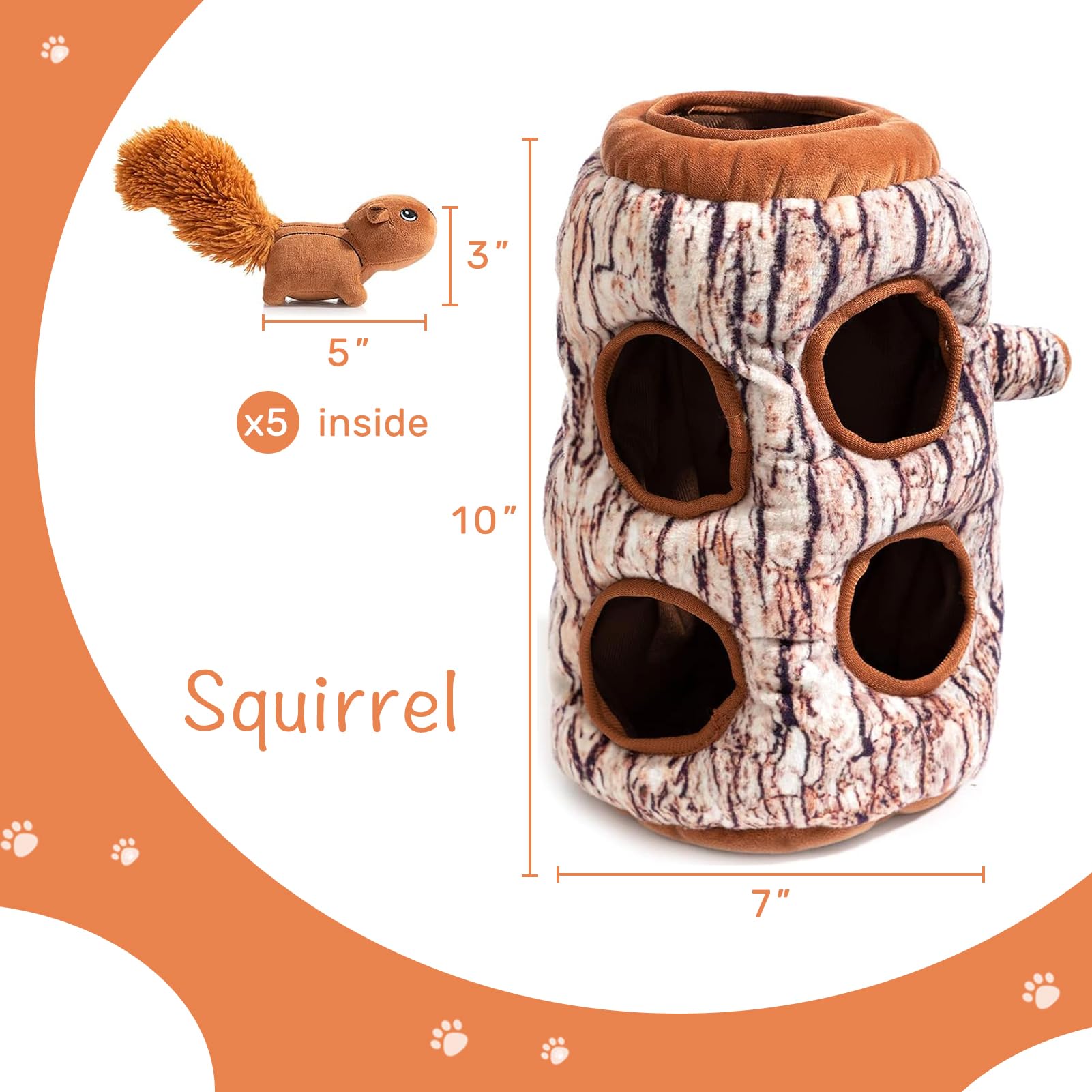 Hollypet Hide and Seek Squeaky Dog Toy, Designed Interactive Puzzle