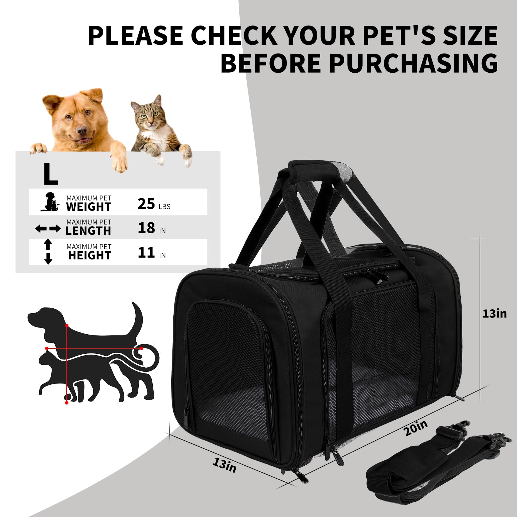 Yipincover Carriers Soft-Sided Pet Carrier