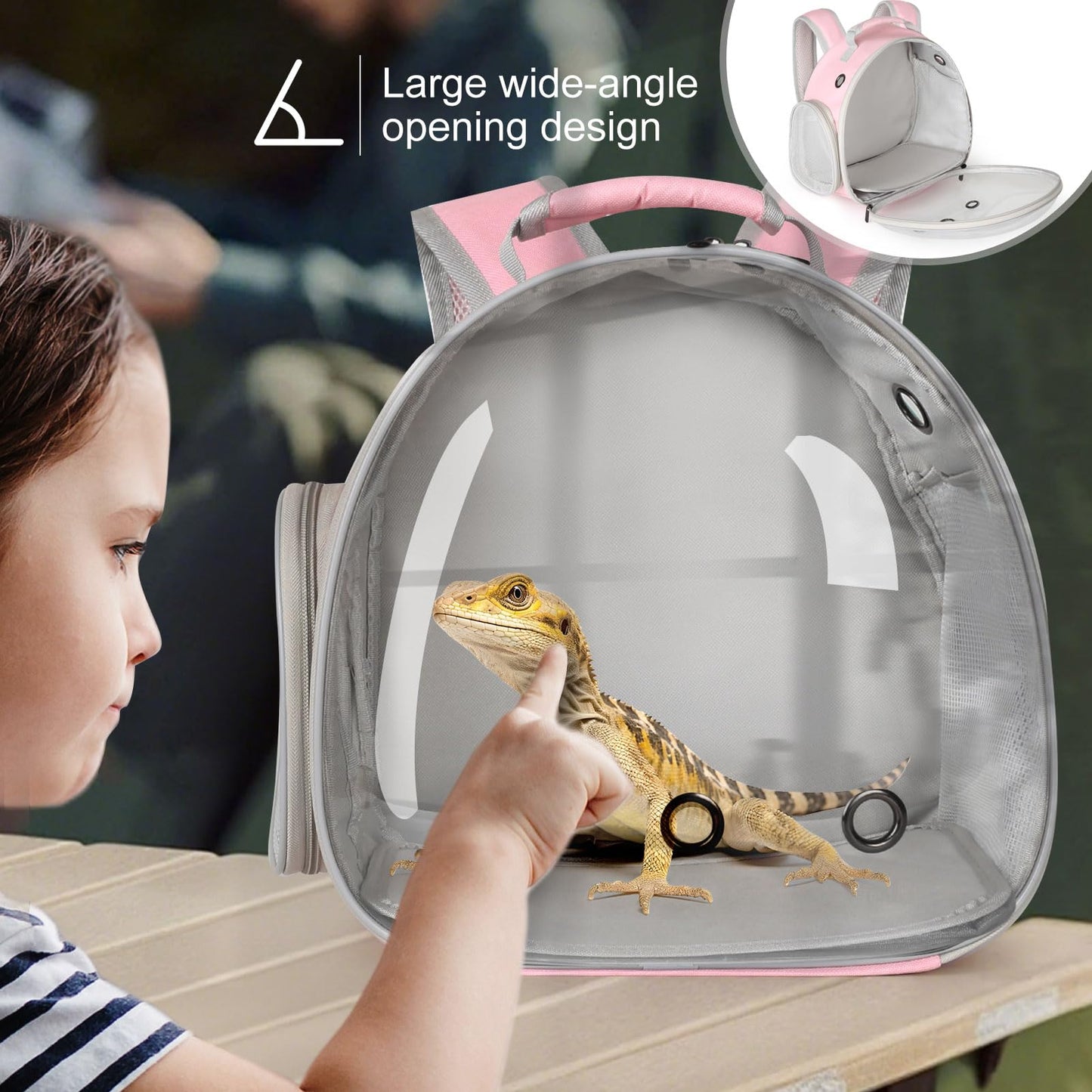 Hamster Backpack Carrier, Bearded Dragon Carrier Backpack with Carrier