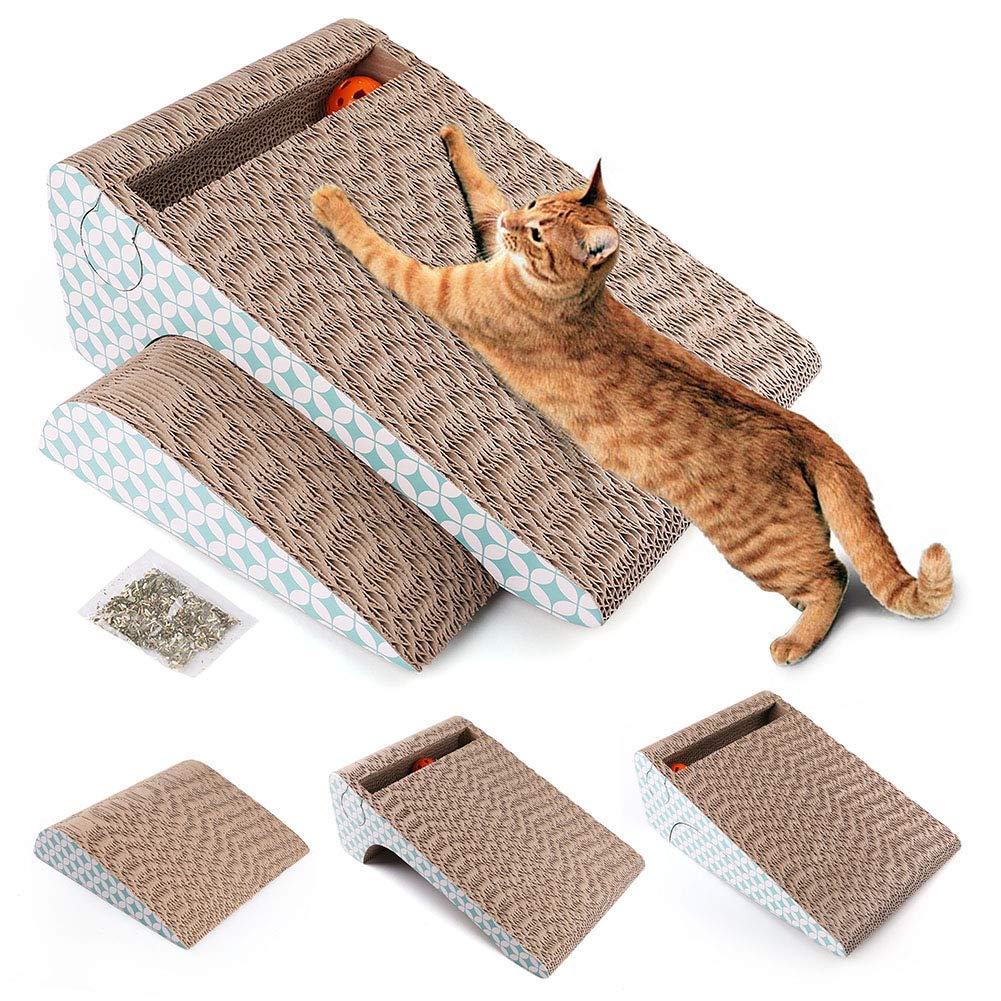 PrimePets Cat Scratcher Cardboard with Catnip, Removable Sofa