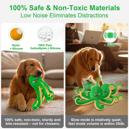 Qraxond Interactive Dog Toys Octopus,Durable Automatic Jumping Dog Toy