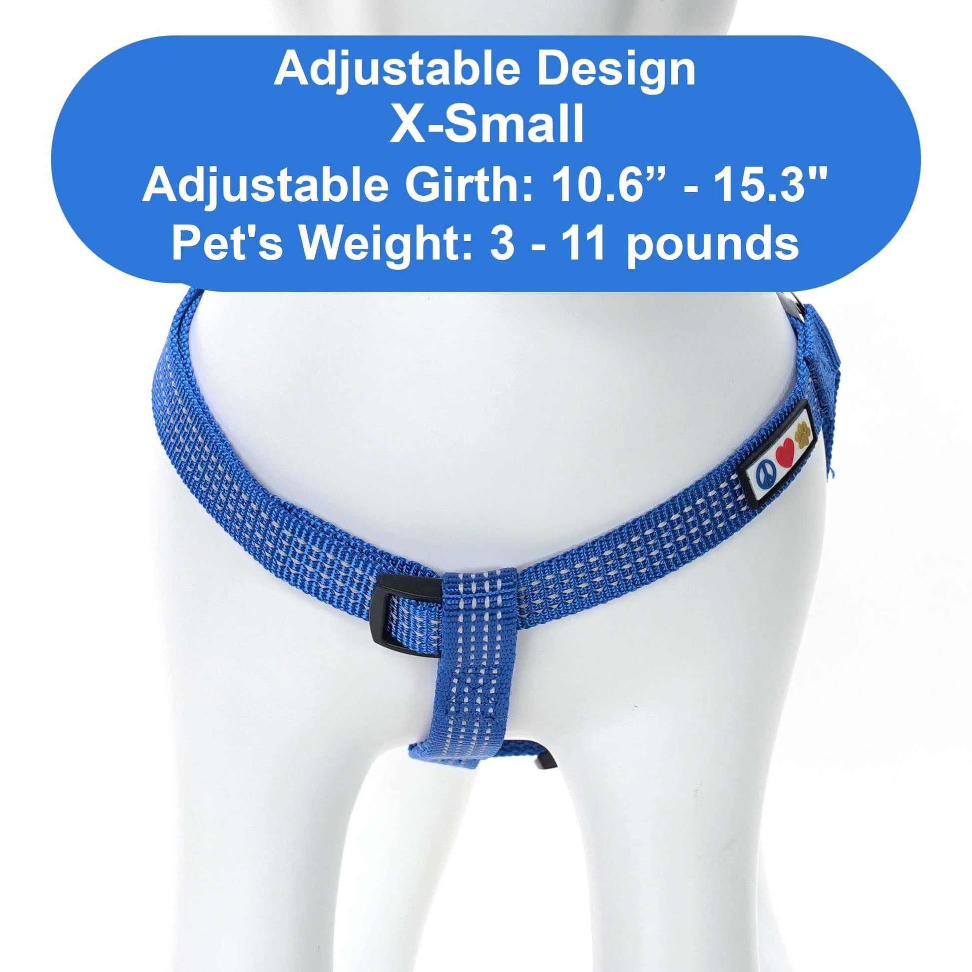 Pawtitas Reflective Step-in Dog Harness Adjustable No-Pull Vest
