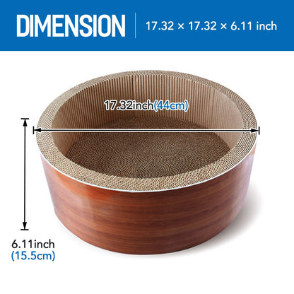 FluffyDream Cat Scratcher Post Board, Round Cat Scratching Lounge Pad