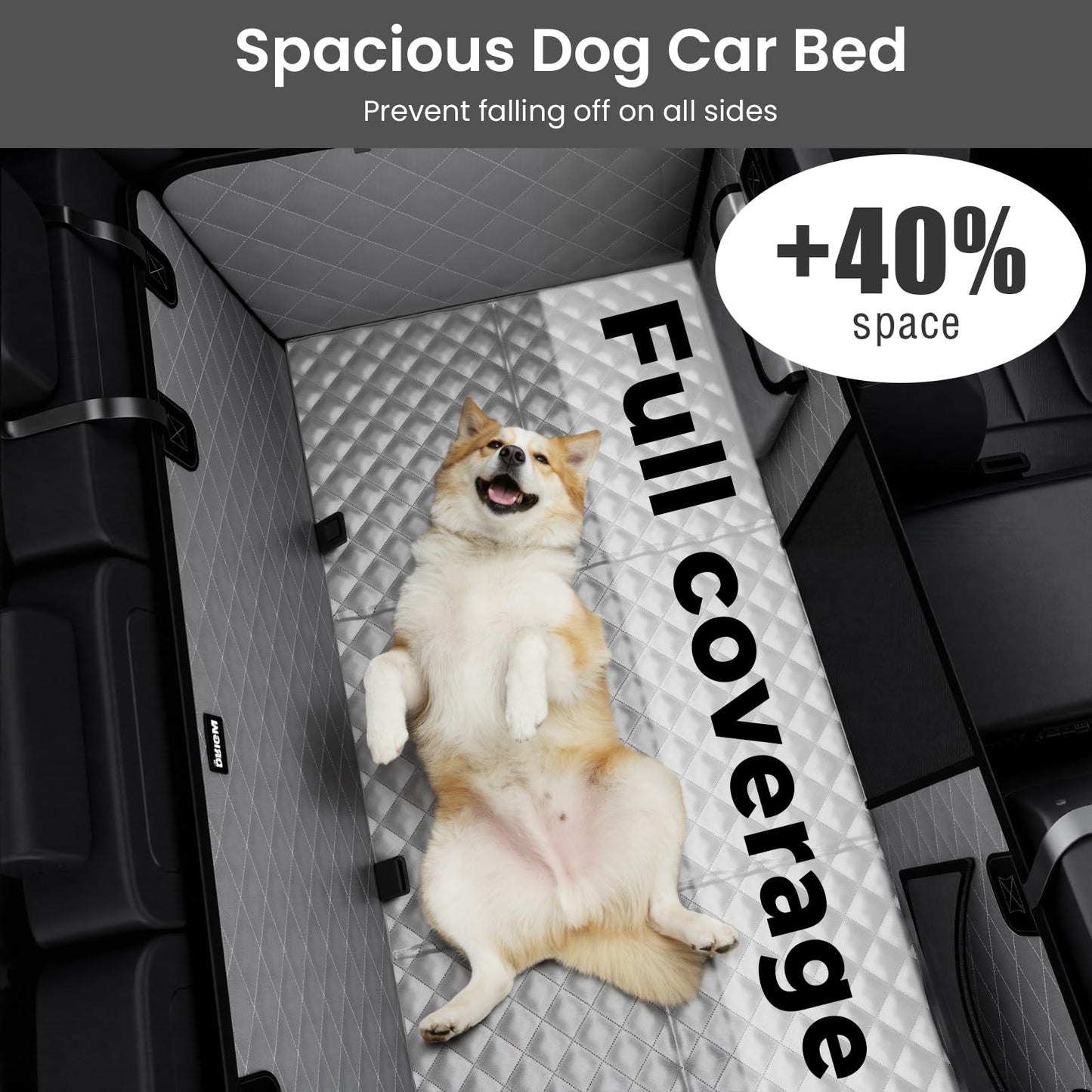 Back Seat Extender for Dogs 57 * Upgraded Sofa Leather Dog Car Seat