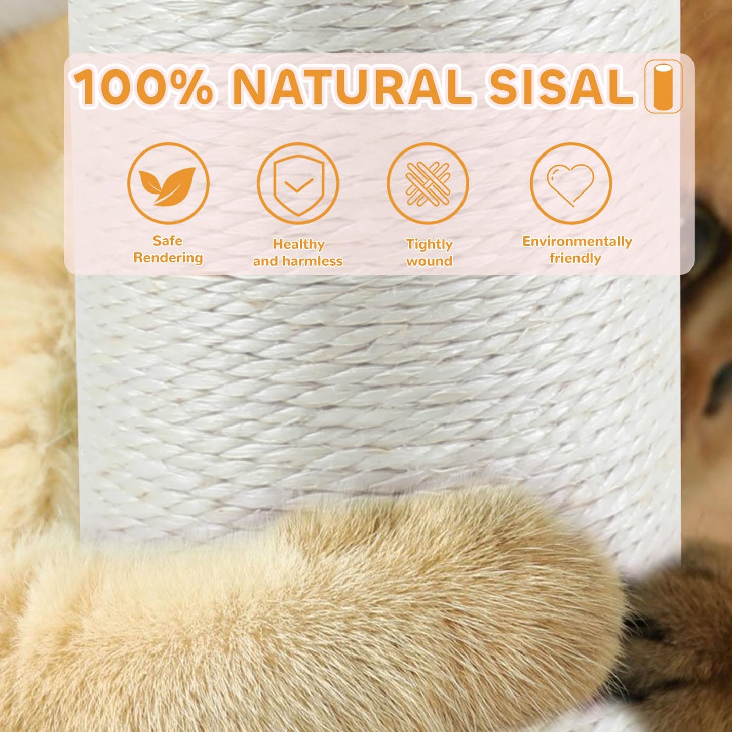 Cat Scratching Post,45'' Tall Scratching Post for Indoor Scratcher