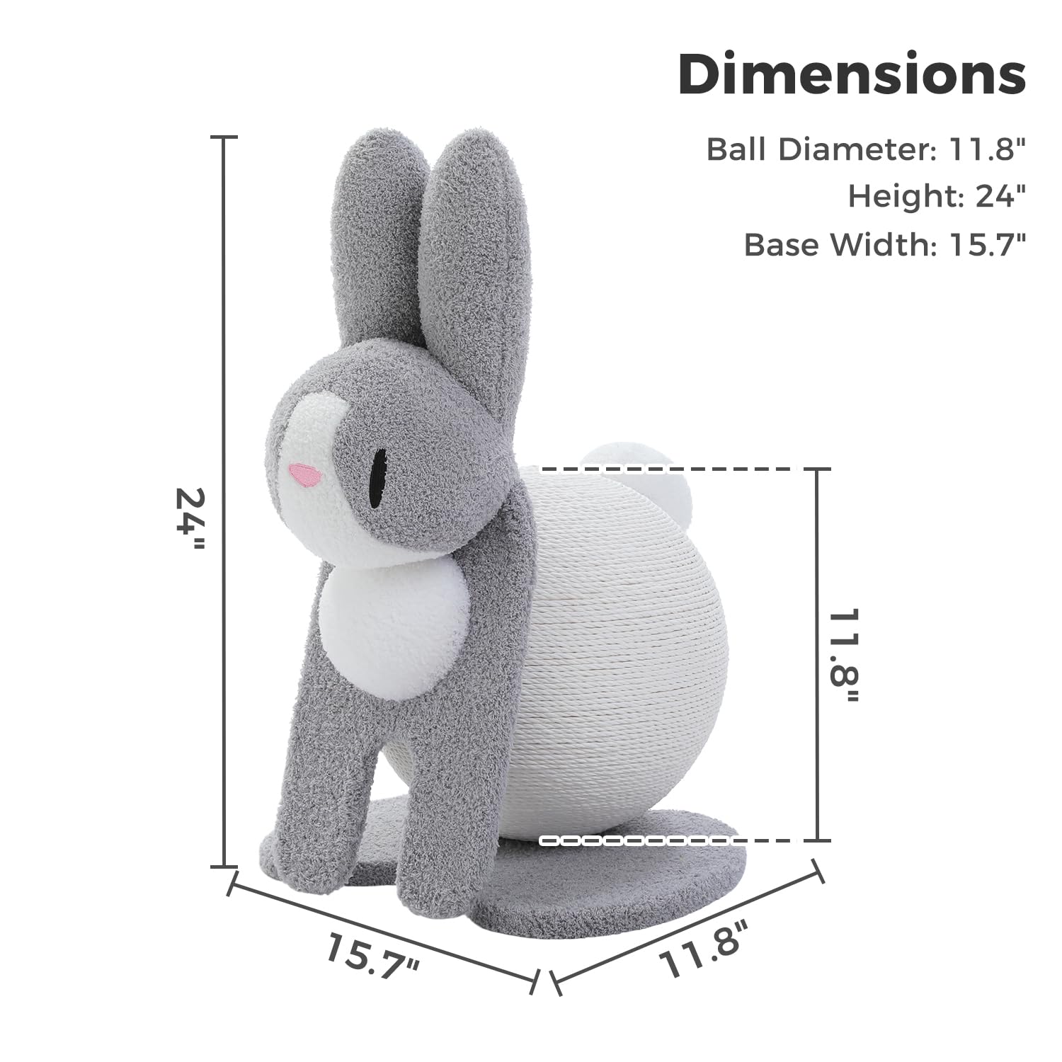 MUTTROS Cute Cat Scratcher- Bunny Style, Cat Scratching Post