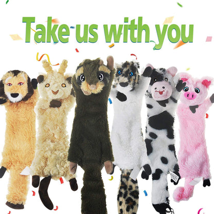 SHARLOVY Dog Squeaky Toy No Stuffing 6 Pack, Dog Toys Crinkle Plush
