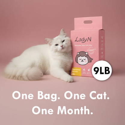 Lady N Granular Tofu Cat Litter Mini-Pellet Compatible with Box