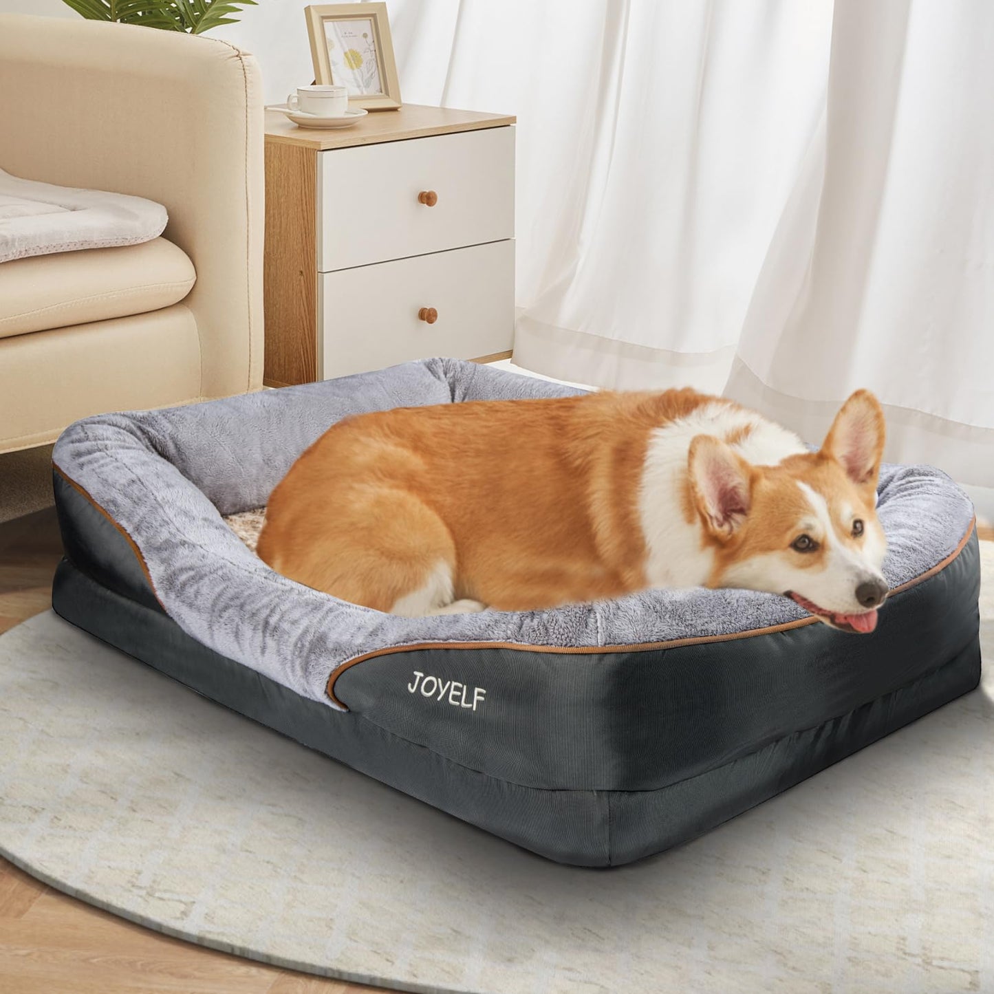 JOYELF XLarge Memory Foam Dog Bed, Orthopedic Dog Bed Sofa